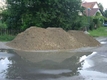 ... ein vorsorglich errichteter Sandsackfllplatz in Rehberg.